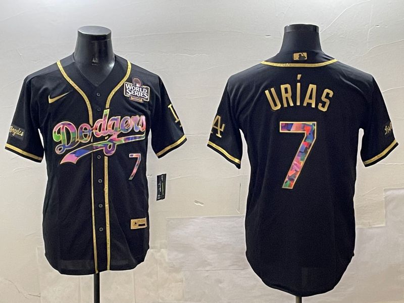 Men Los Angeles Dodgers #7 Urias Black Fashion Game 2025 Nike MLB Jersey style 03091